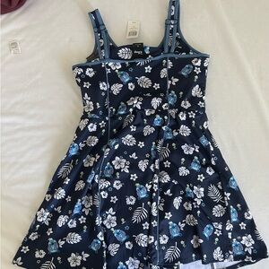 Floral Navy Blue Kids Dress